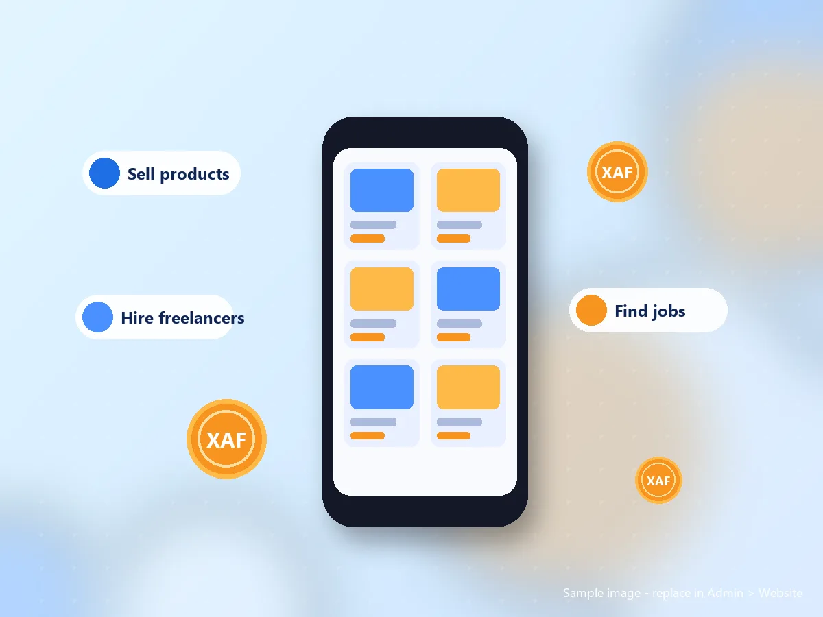Marketplace products on a phone